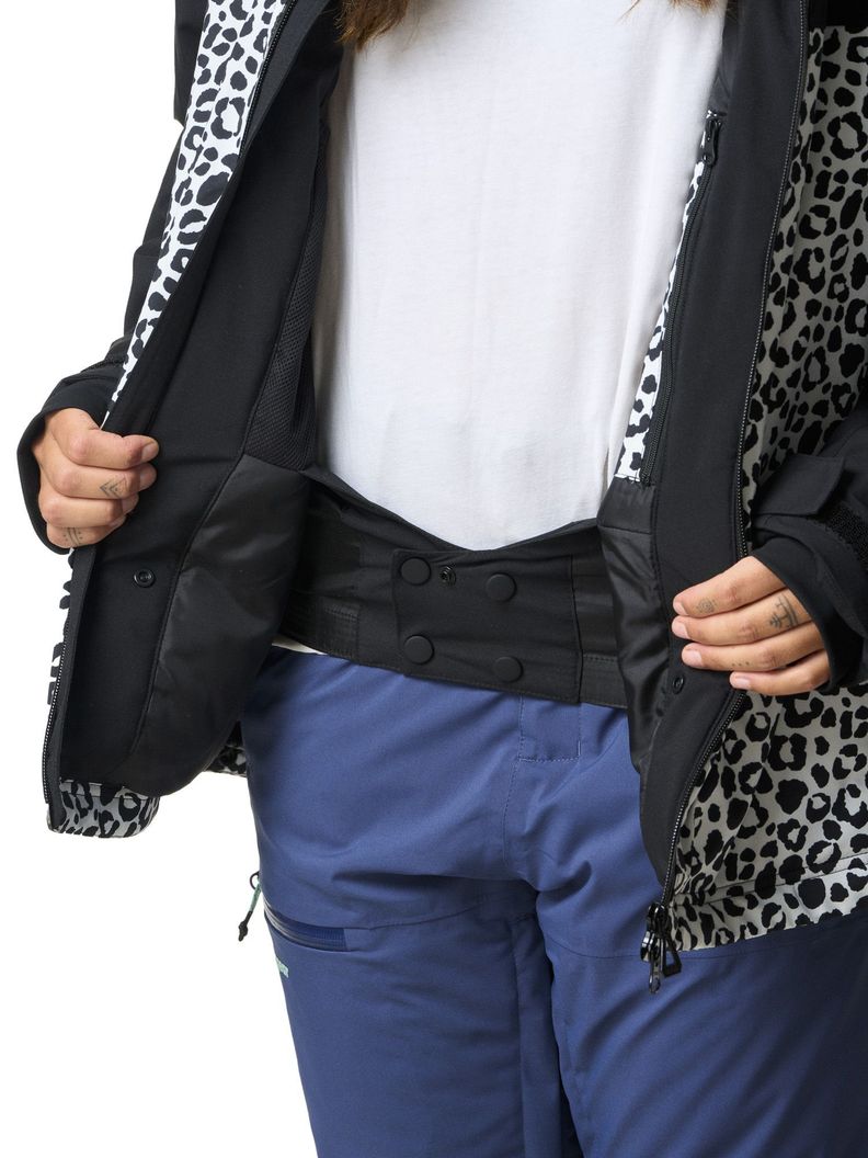 Chaqueta Kivul Mujer Koris Nieve Reciclada Negra con Print-9