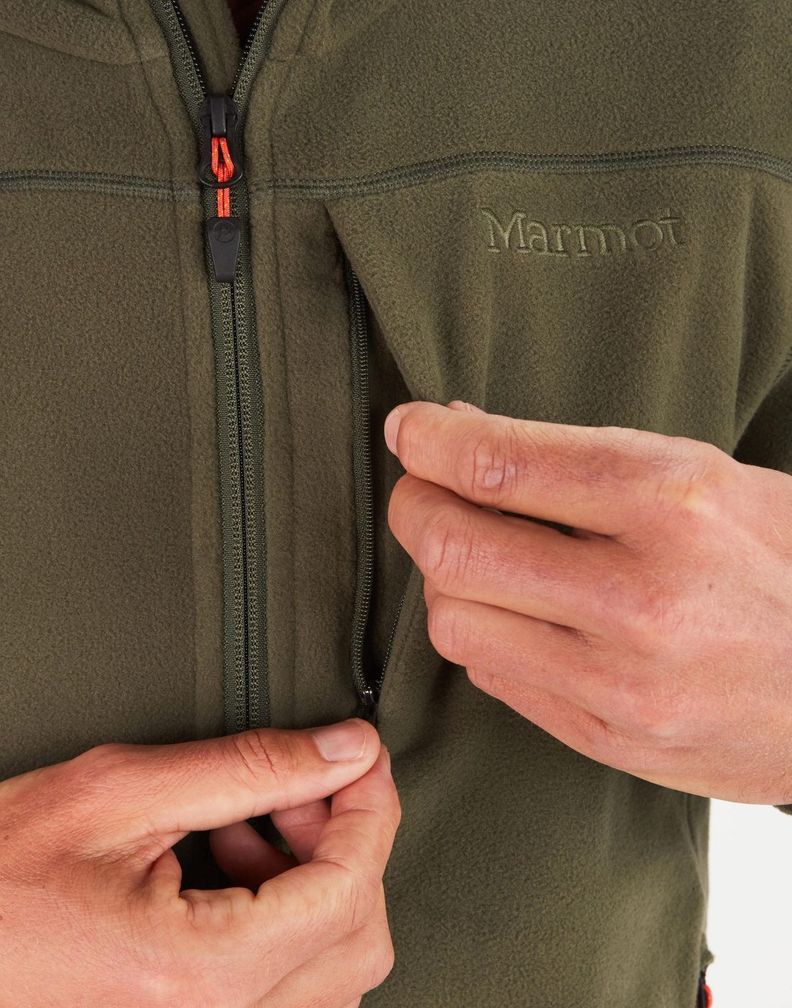 Polar Marmot Hombre Reactor Polartec Verde-4