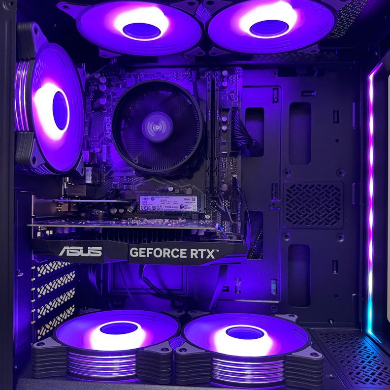 PC Gamer Intel i5 12400F 6-Core + H610 WIFI + 16GB DDR4 + SSD 1TB + RTX 4060 8GB-4