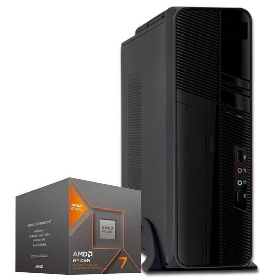 Mini Pc Slim Amd Ryzen 7 8700G 8-Core + Radeon + A620 WIFI + 16GB DDR5 + SSD 1TB-0