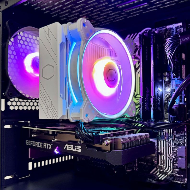 PC Gamer Amd Ryzen 5 5500 6-Core + B550 WIFI+BT + 16GB + RX 7600 8GB-4