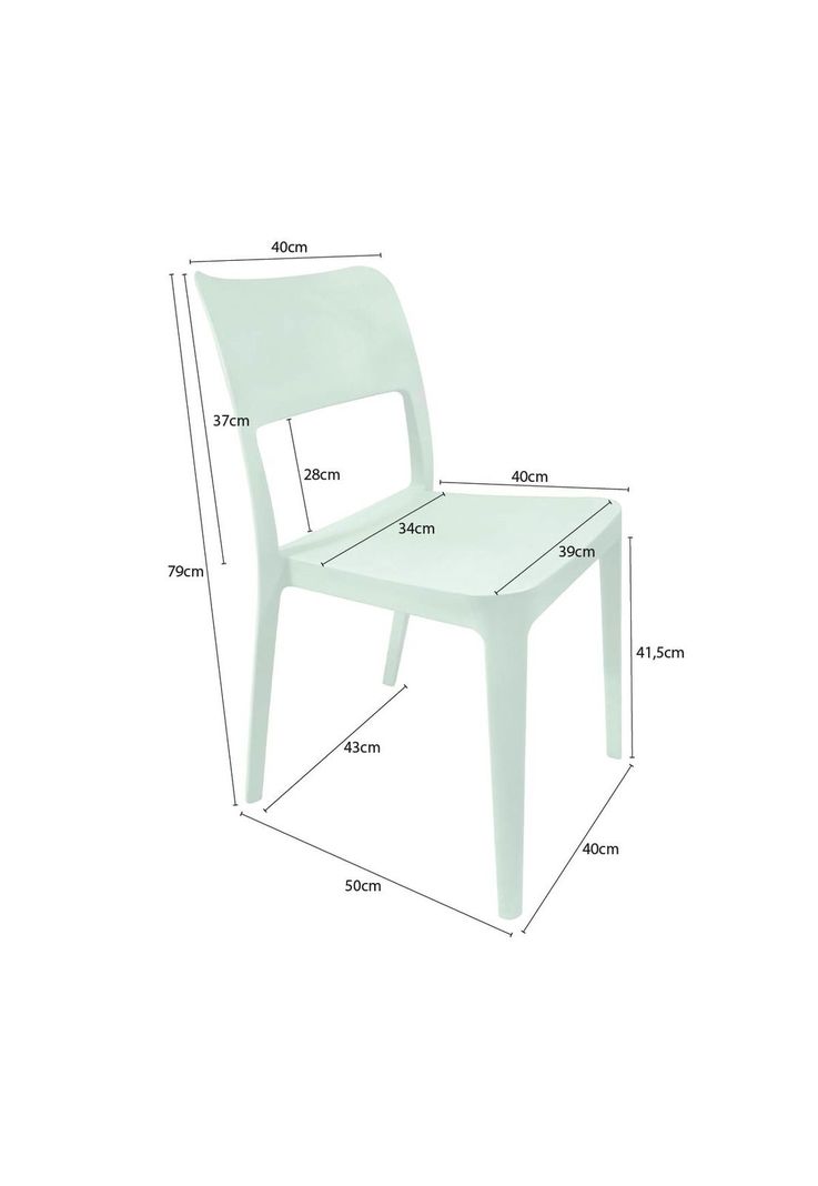 Silla Plástica Minimal Menta DVP-1