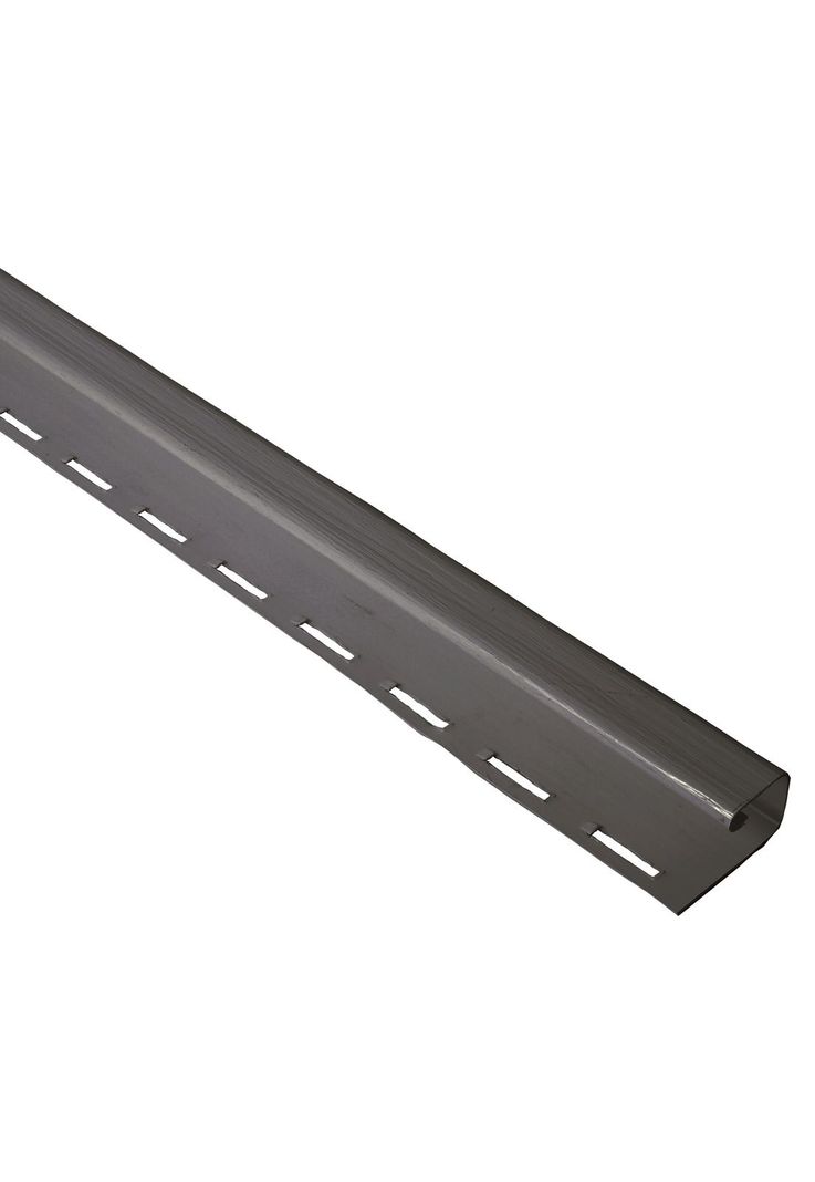 Perfil J Siding Pvc 1/2'' Rigido Antracita 3,8mts Dvp-0