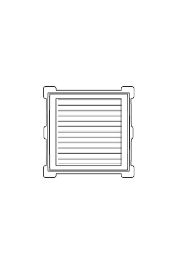 Celosía PVC Cuadrada Muro Exterior 12'' Blanca DVP-0