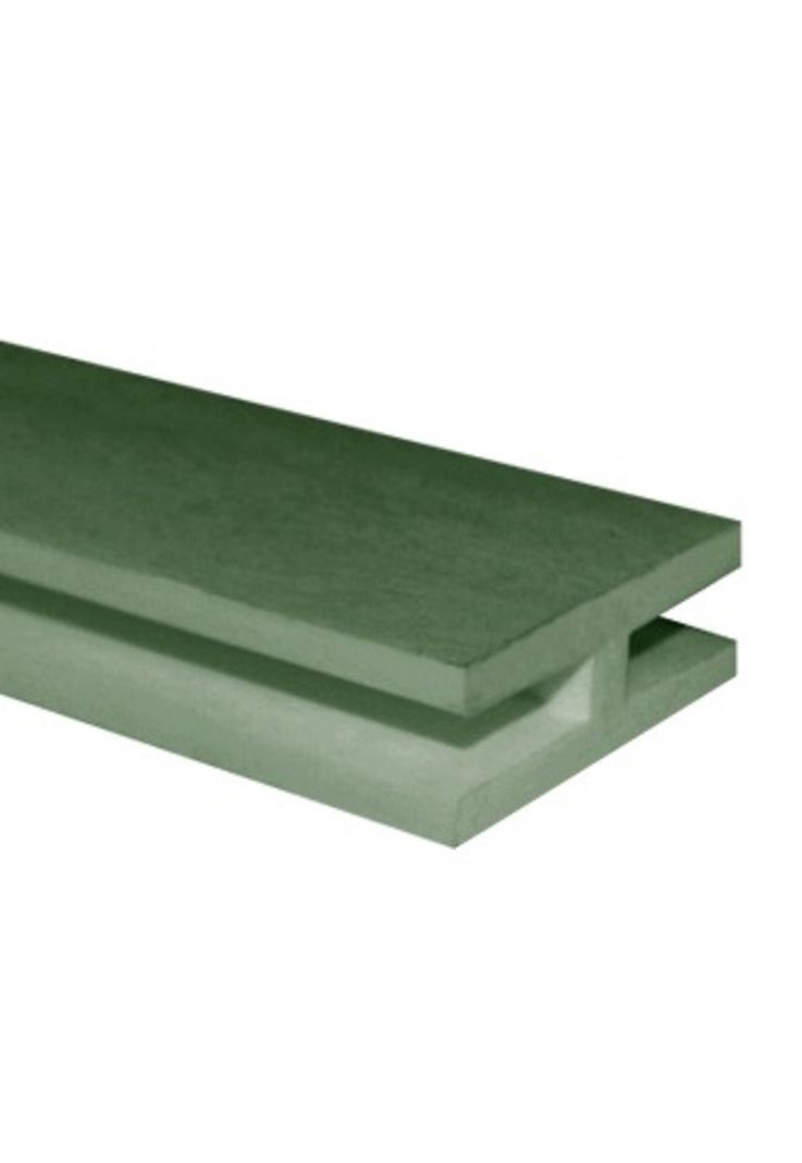 Perfil H Conector Enrejado Treillage PVC Verde DVP-0