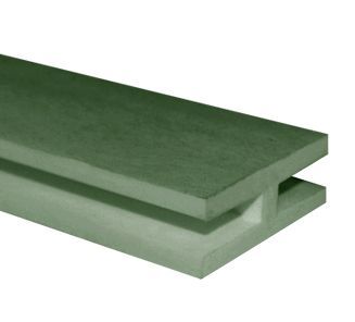 Perfil H Conector Enrejado Treillage Pvc Verde Dvp