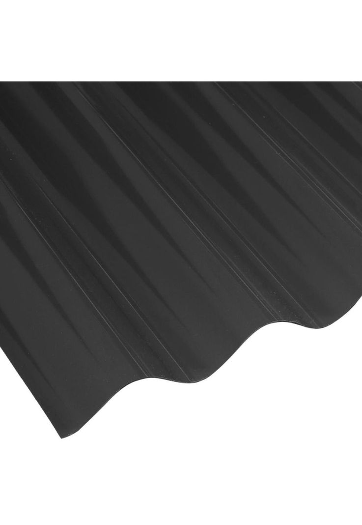 Policarbonato Polionda No Traslucido 0,7mm Negro Mate 0,81x3,66m-1