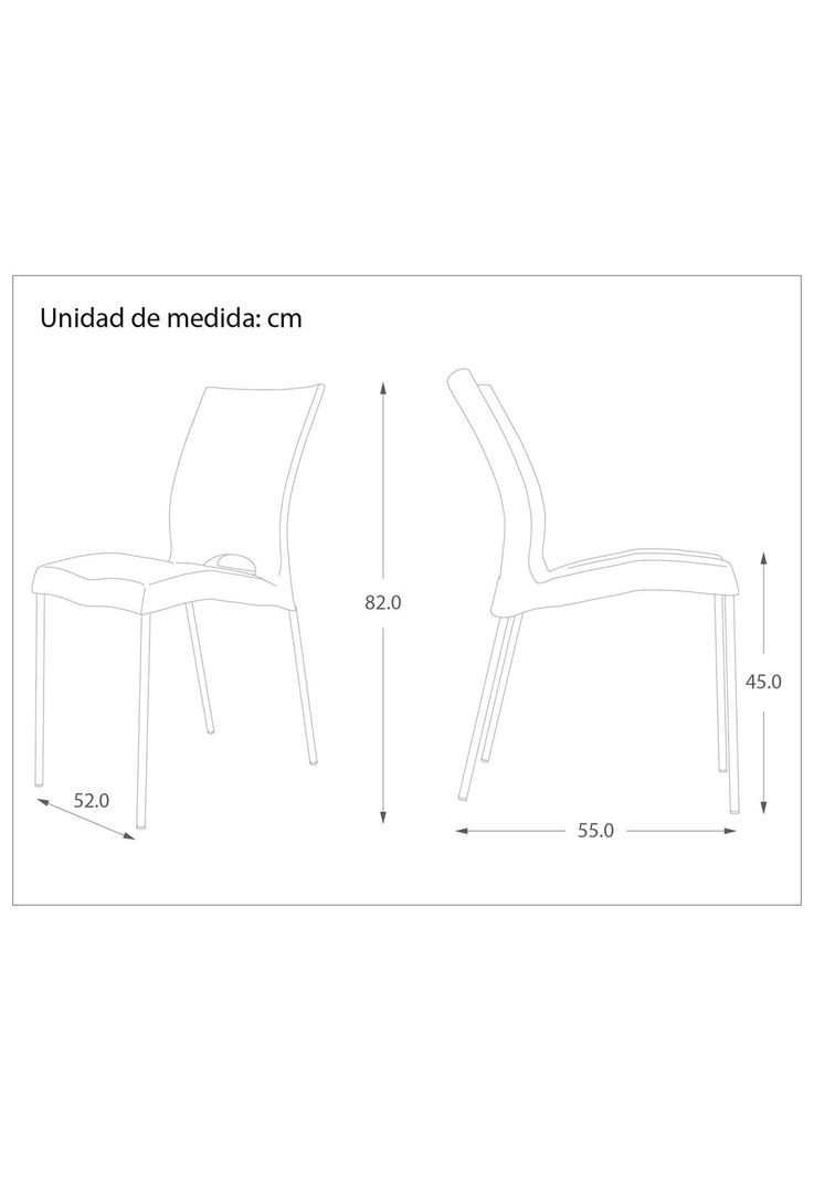 Silla Plástica Azul con Patas Metálicas y Filtro UV DVP-3