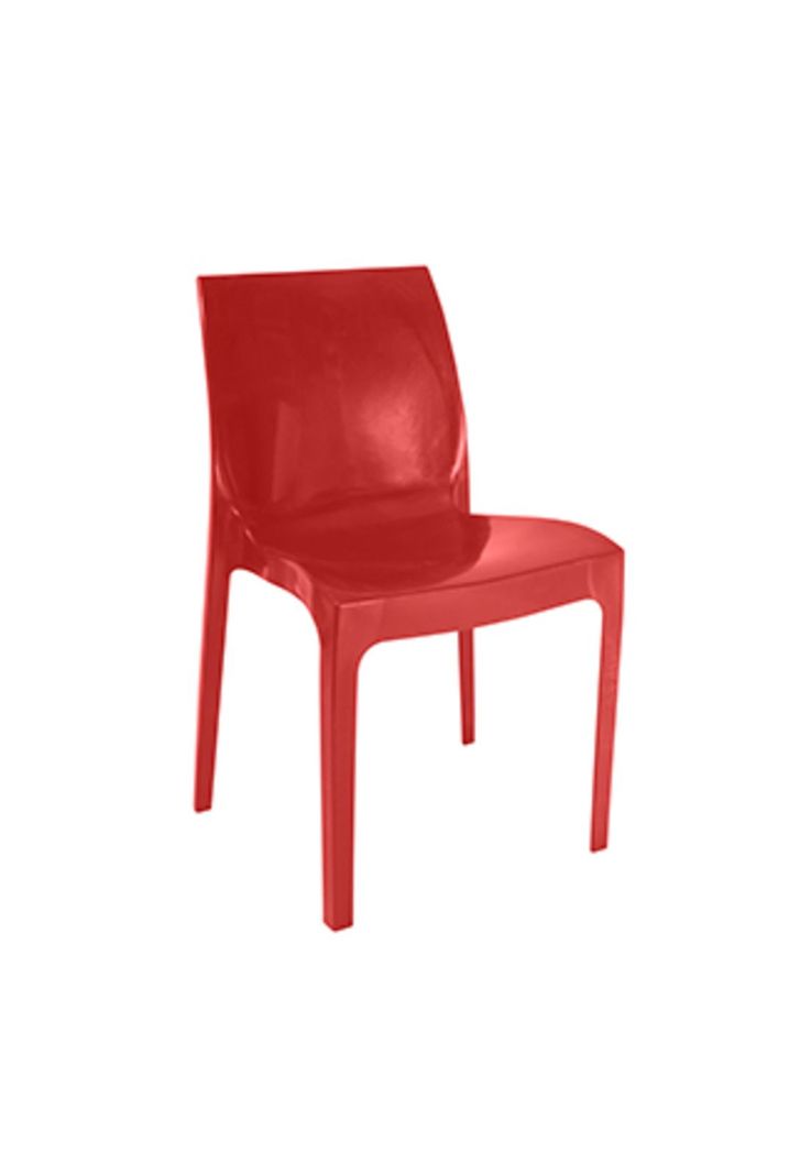 Silla Plástica Roja Resistente con Filtro UV DVP-0