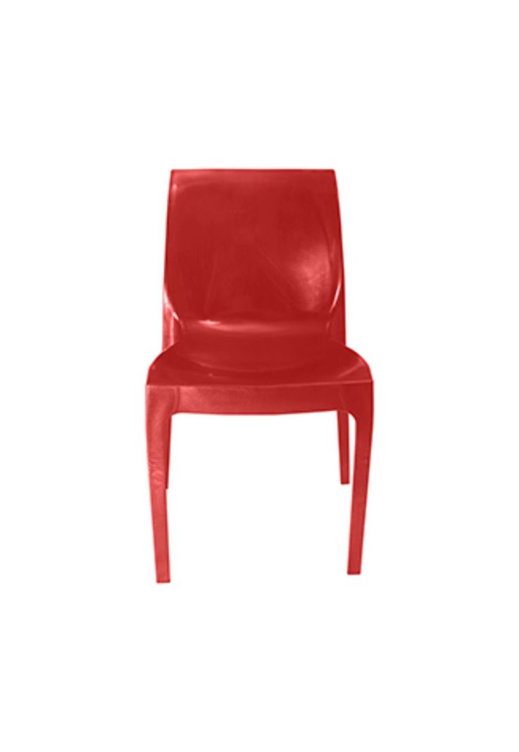Silla Plástica Roja Resistente con Filtro UV DVP-1