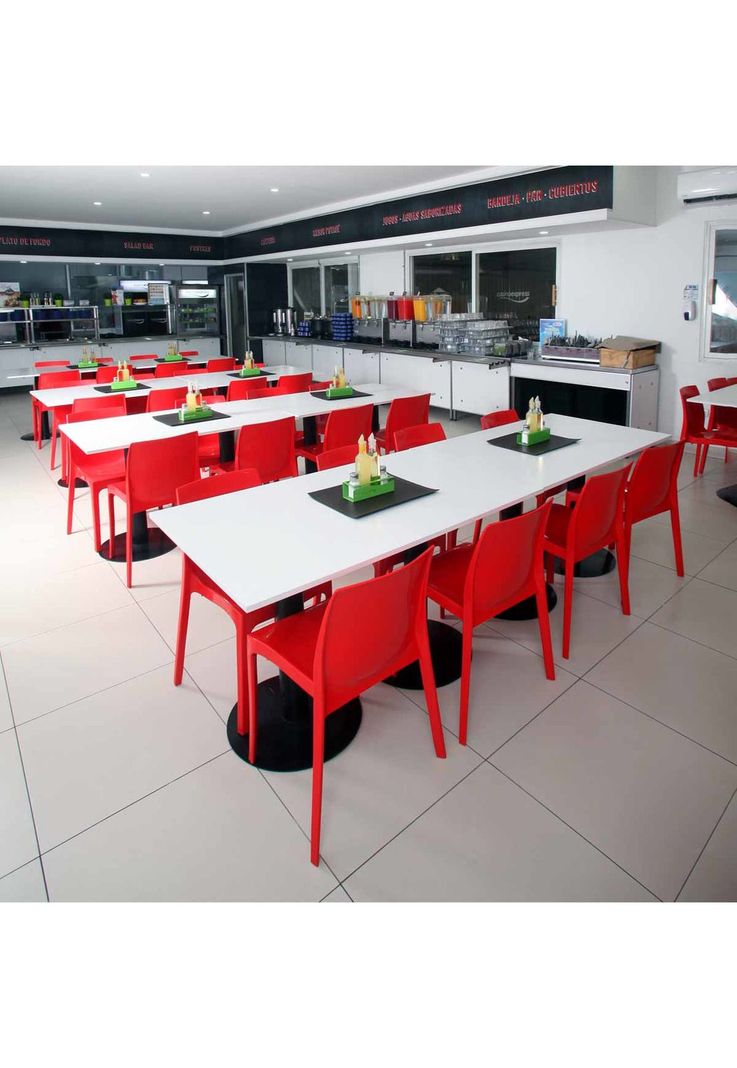 Silla Plástica Roja Resistente con Filtro UV DVP-5