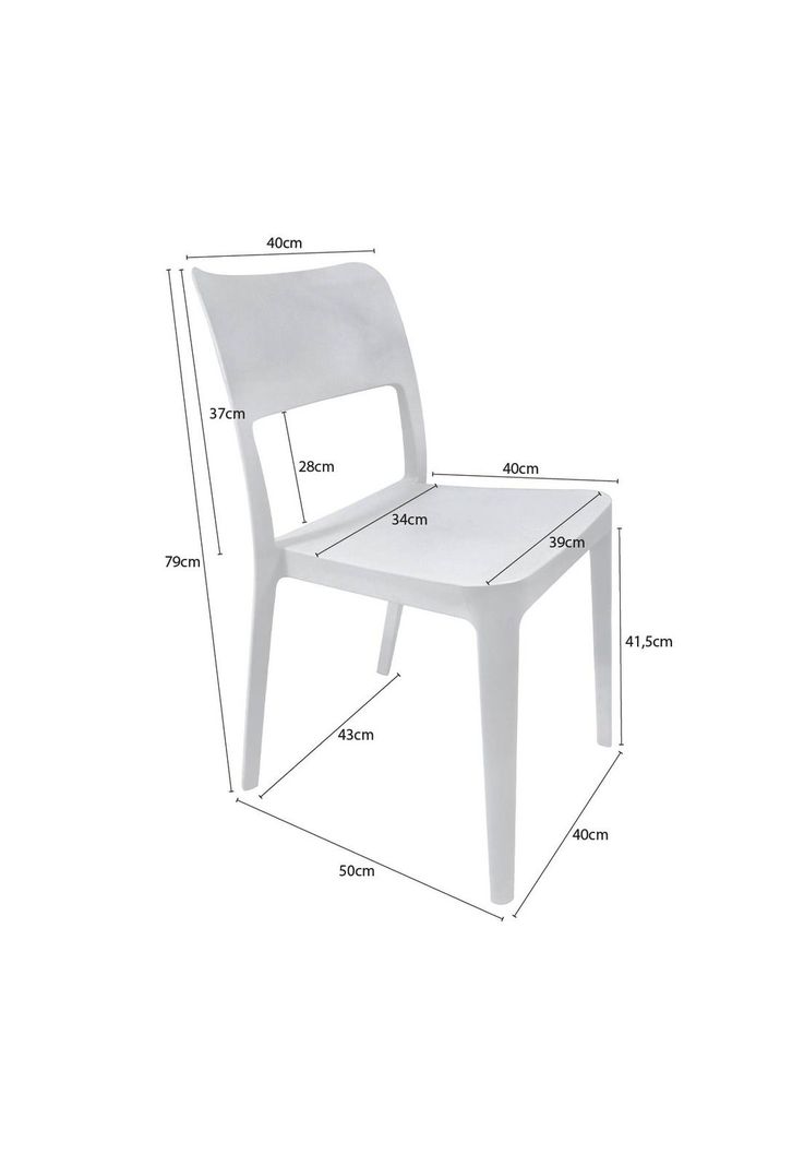 Silla Plástica Minimal Gris DVP-1