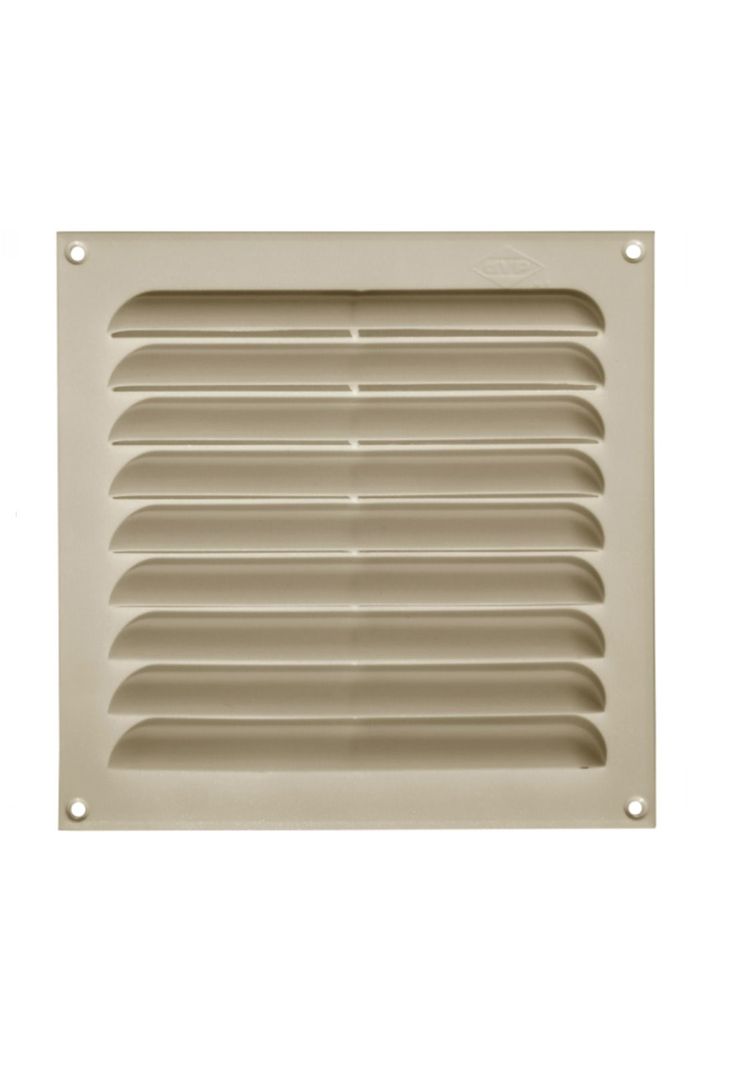Celosía Ventilación PVC Plana 20x20 cm Beige 10un DVP-0
