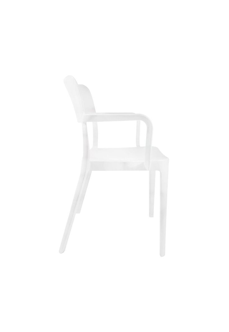 Silla Plástica con Apoya Brazos Minimal Blanco DVP-2