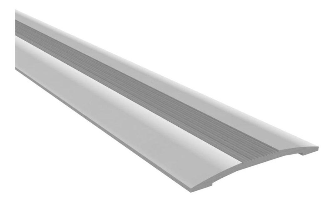 Cubrejunta Metálica Plana Con Perforaciones 1mt Plata Dvp