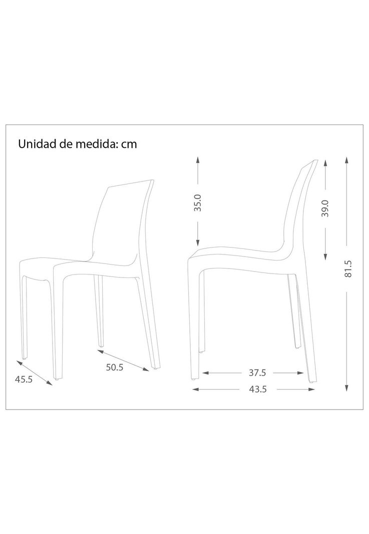 Silla Plástica Azul Resistente con Filtro UV DVP-3