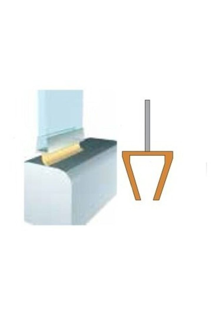 Burlete Shower Door 8mm Aleta Central Rígida Transparente 3mts DVP-0