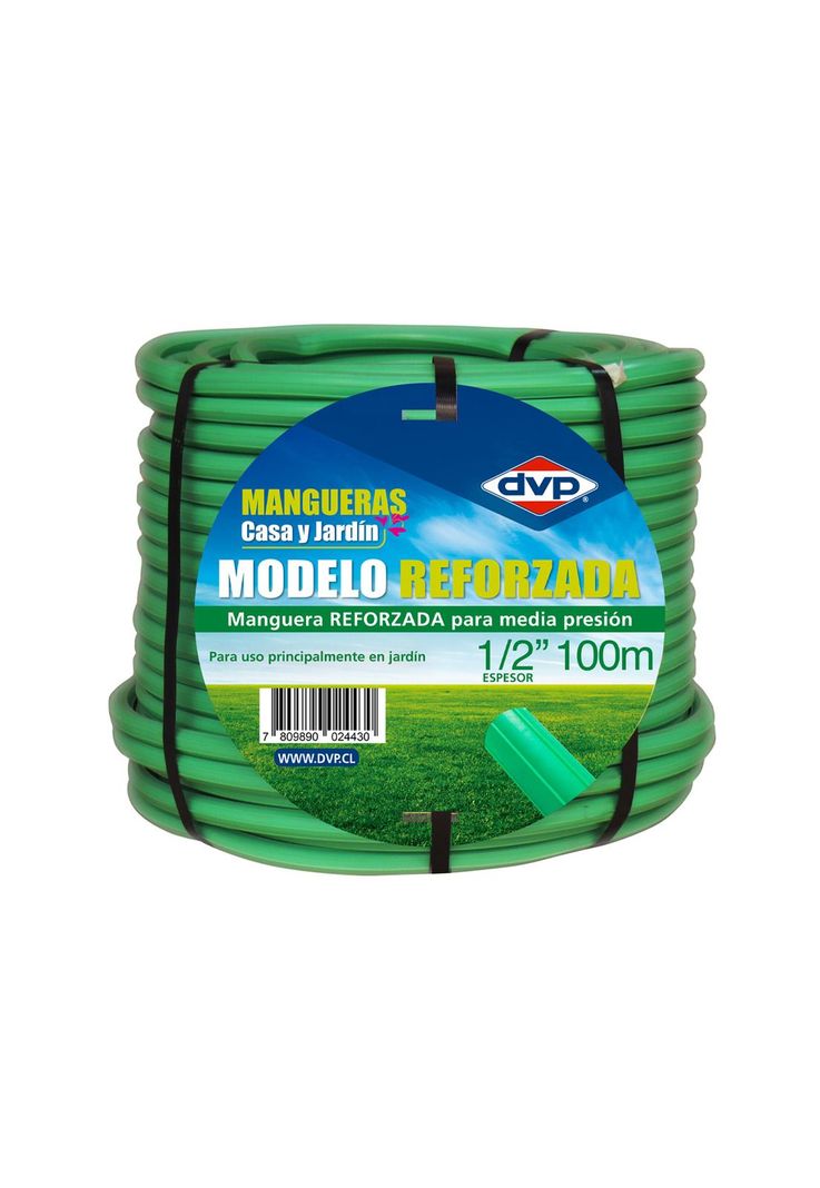 Manguera Pvc Reforzada 100mts 1/2 Pulgadas Dvp-0