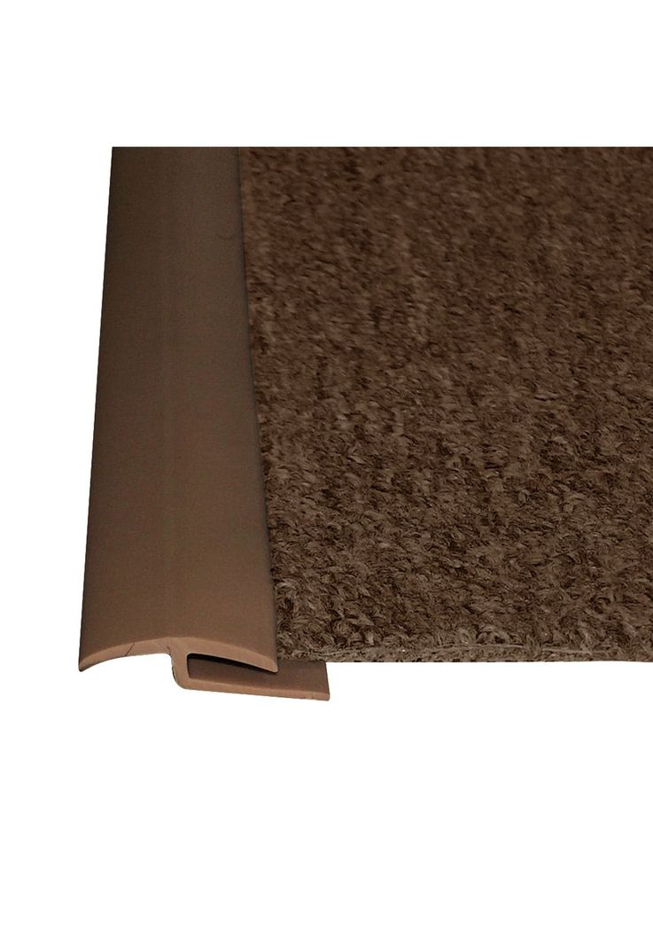 Cubrejunta Alfombra Tipo J Café 35x2 mm 1 mt 10 un DVP-0