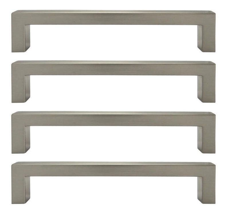 Tirador Corchete Metálico 160x9mm 4 Un Niquel Dvp