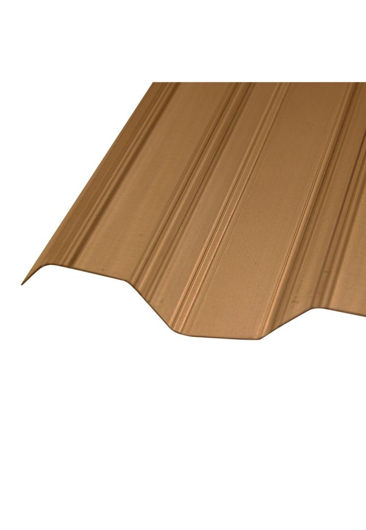 Policarbonato Corrugado Greca 0,5mm Bronce 0,81x2,5mts DVP-0