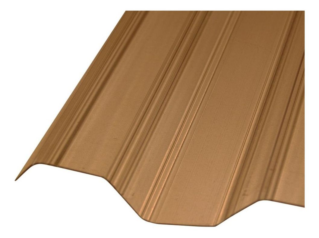 Policarbonato Corrugado Greca 0,5mm Bronce 0,81x2,5mts Dvp Color Marrón
