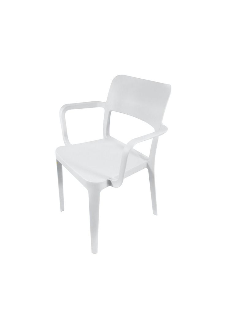 Silla Plástica con Apoya Brazos Minimal Gris DVP-0