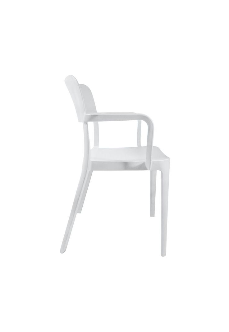 Silla Plástica con Apoya Brazos Minimal Gris DVP-2