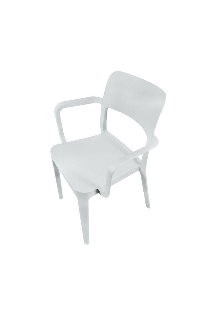 Silla Plástica con Apoya Brazos Minimal Gris DVP-3