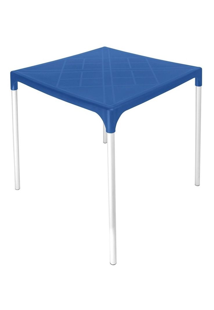 Mesa Plástica Exterior 75x70x70cm Azul DVP-0