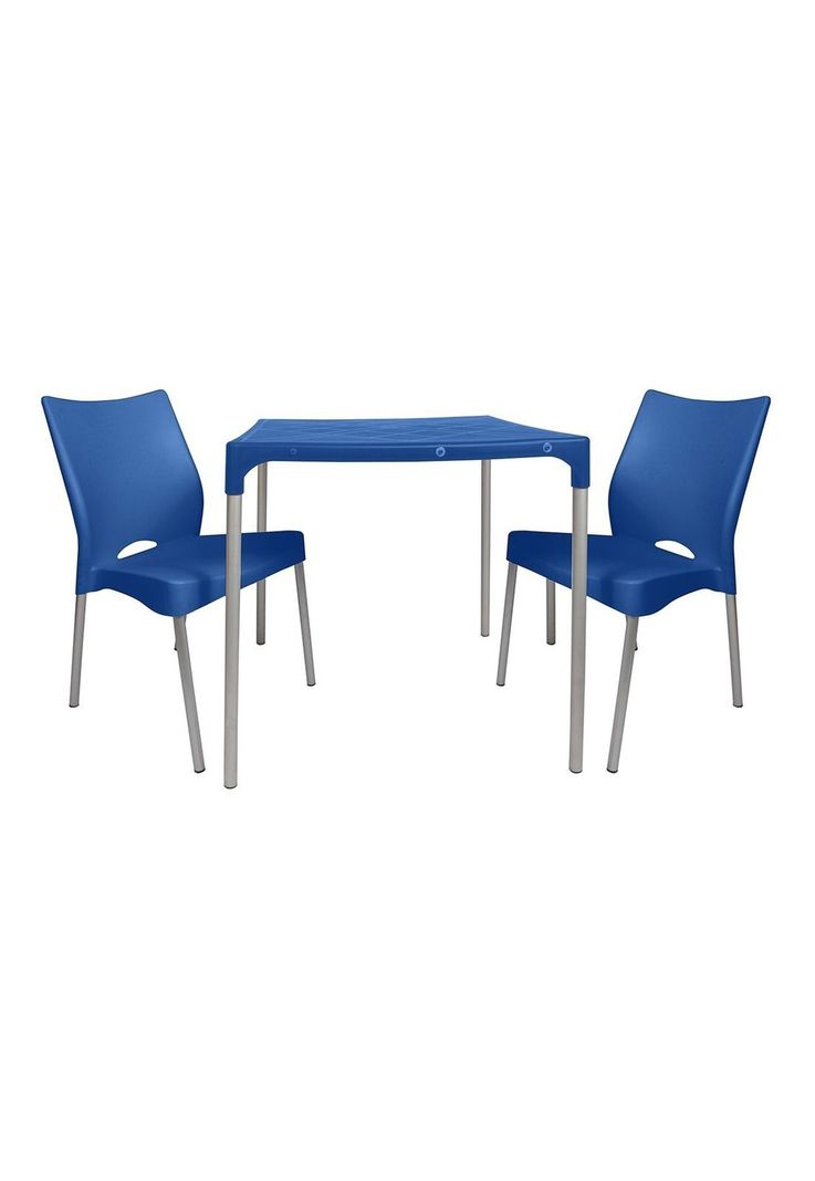Mesa Plástica Exterior 75x70x70cm Azul DVP-2
