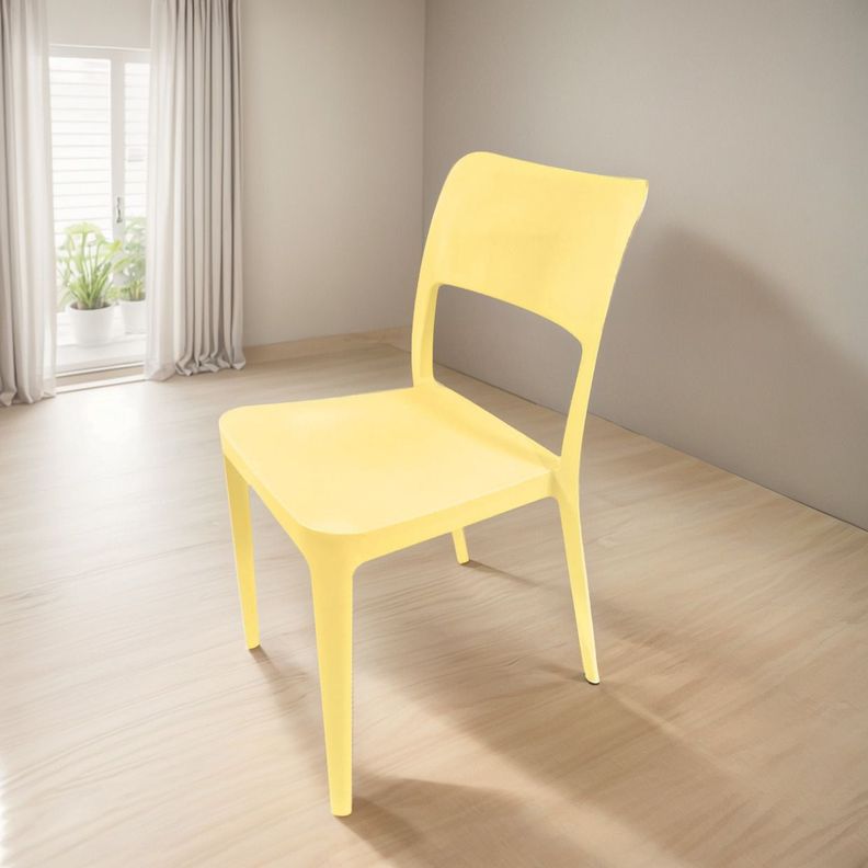 Silla Plastica Minimal Vainilla Dvp