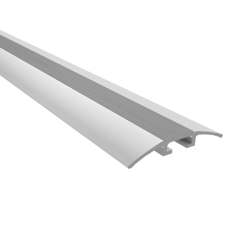 Cubrejunta Metálica con Tarugo Plata 40x2 mm 1 mt DVP-0