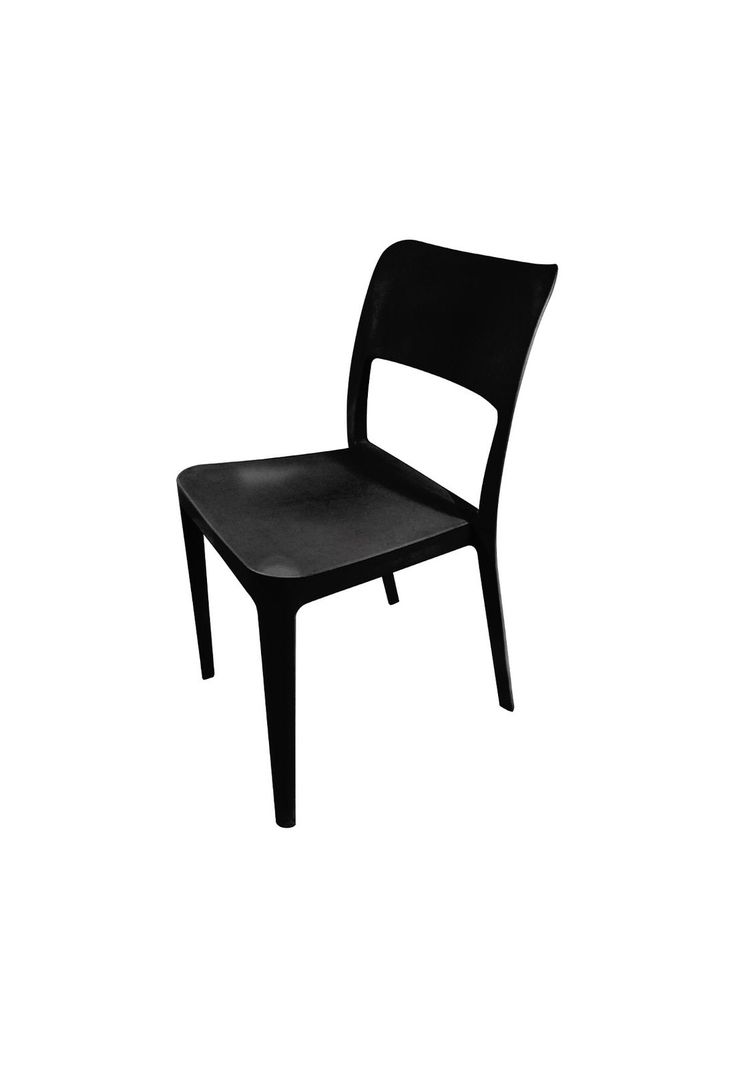 Silla Plástica Minimal Negro DVP-0