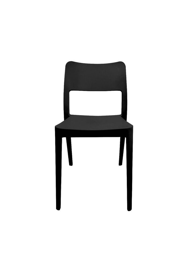 Silla Plástica Minimal Negro DVP-2