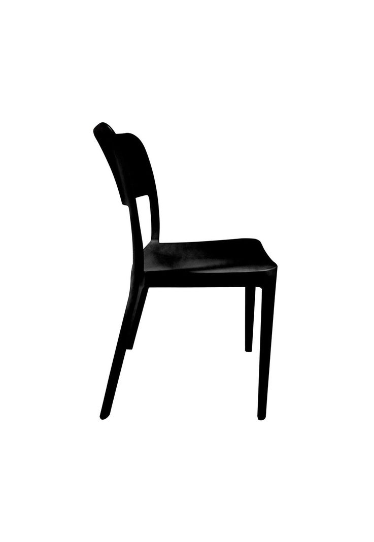 Silla Plástica Minimal Negro DVP-3