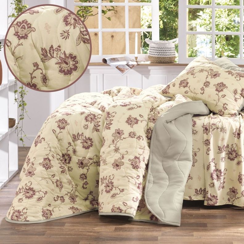 Cubrecama Altenburg Malha in Cotton King Red Boho D7-3
