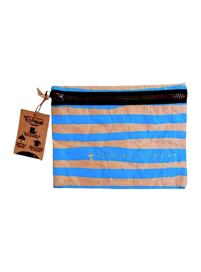 Estuche Papel Reciclado Crazy Celeste-0