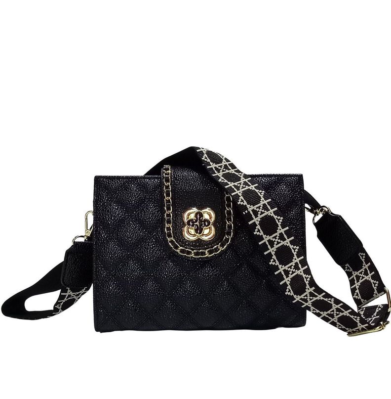 Cartera bandolera correa deportiva negra-0