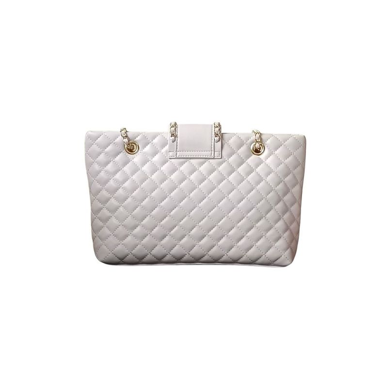 Cartera blanca Grande Con Cadena-2