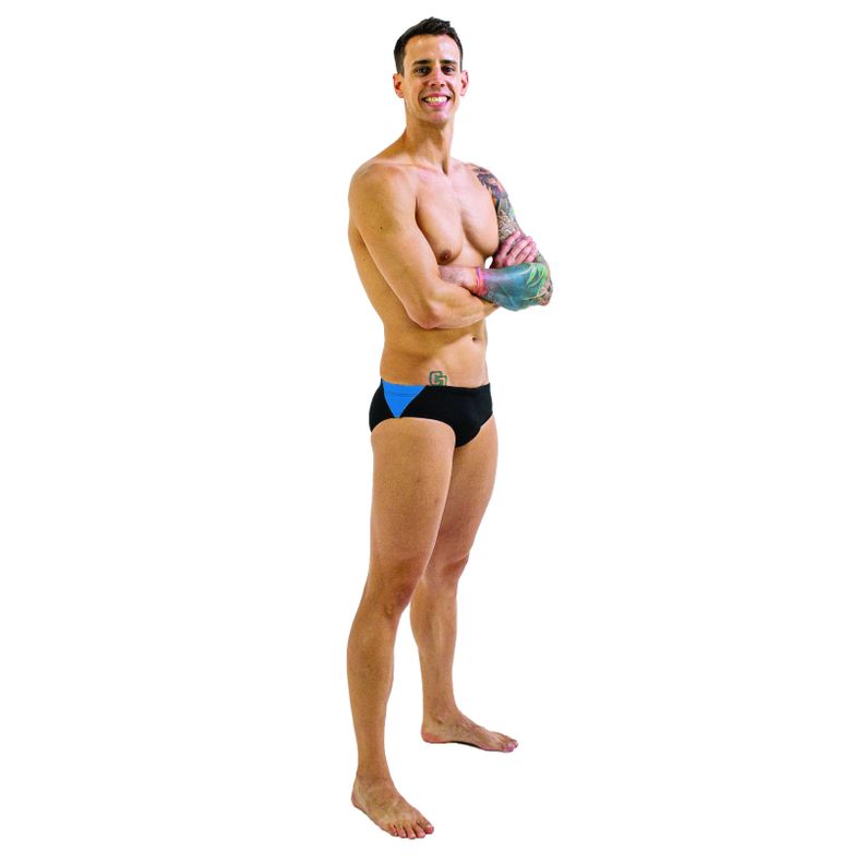Traje de Baño Hombre Finis Brief Splice Black Blue-0