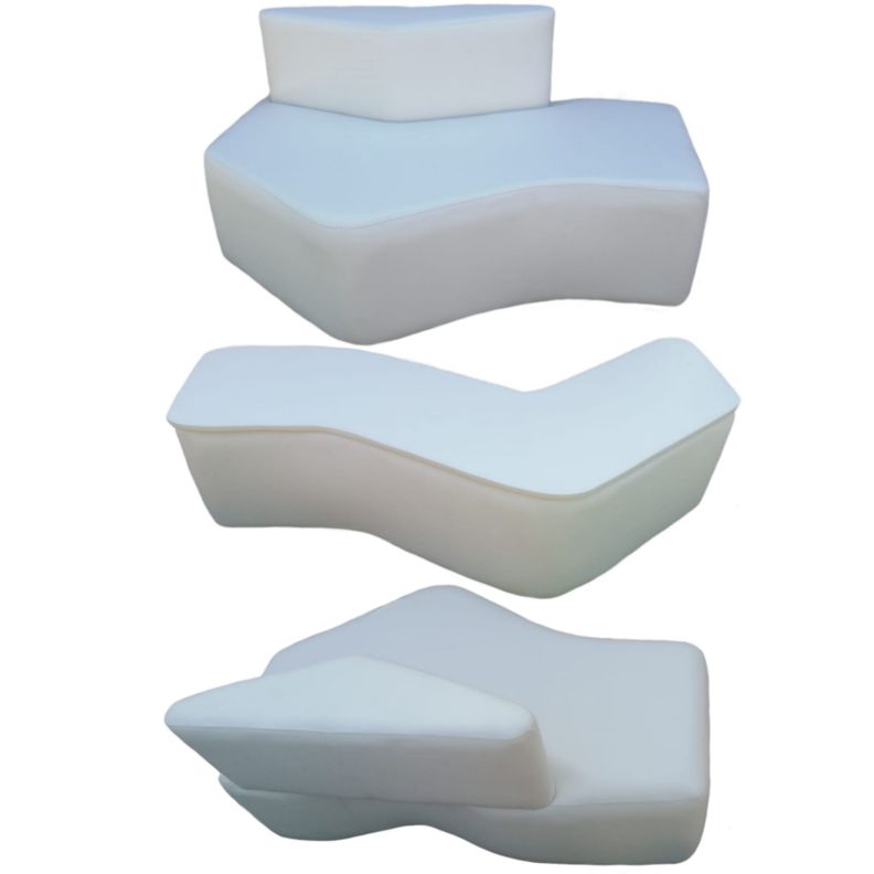 JUEGO MODULAR OXFORD DESIGN (2 SOFAS + 1 MESA) BLANCO