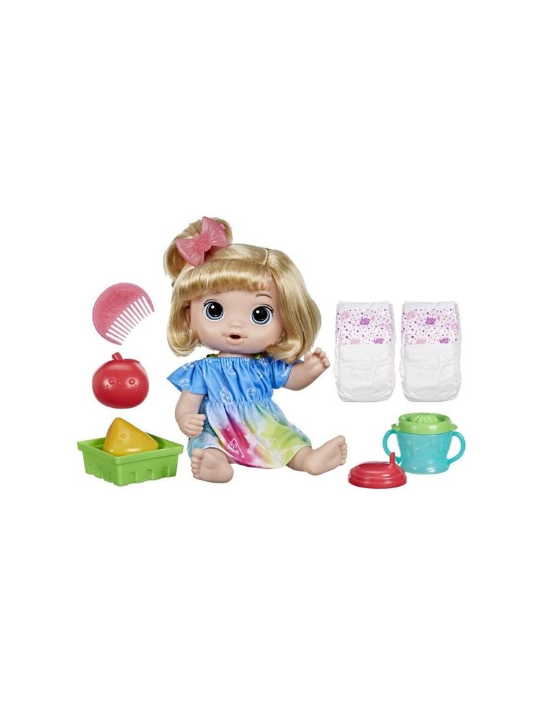 BABY ALIVE BEBIDA DE FRUTAS MANZANA - CABELLO RUBIO-1