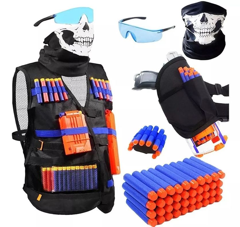 Kit De Chaleco Táctico Para Pistolas Nerf, Para Niños-1