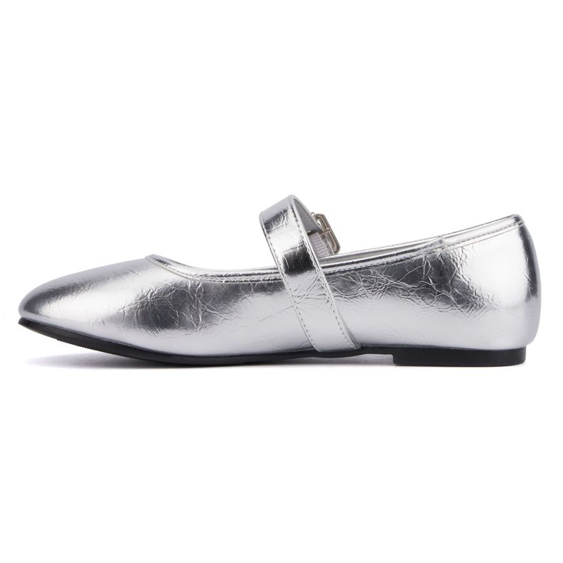 Zapatos Planos plateado Metálicos  talla 36-3