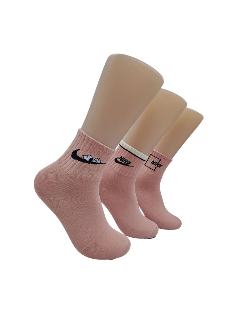 Calcetines Pack x3  Snoopy Color Rosado-1