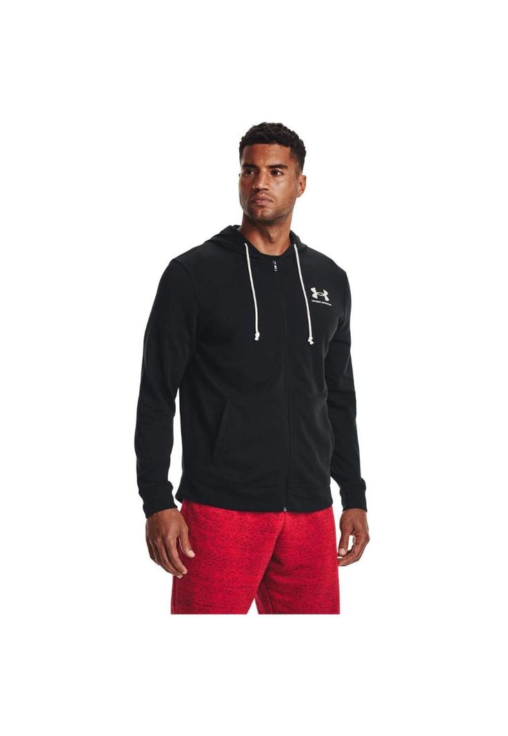 Polerón Hombre Rival Terry Full-Zip Negro Under Armour-2