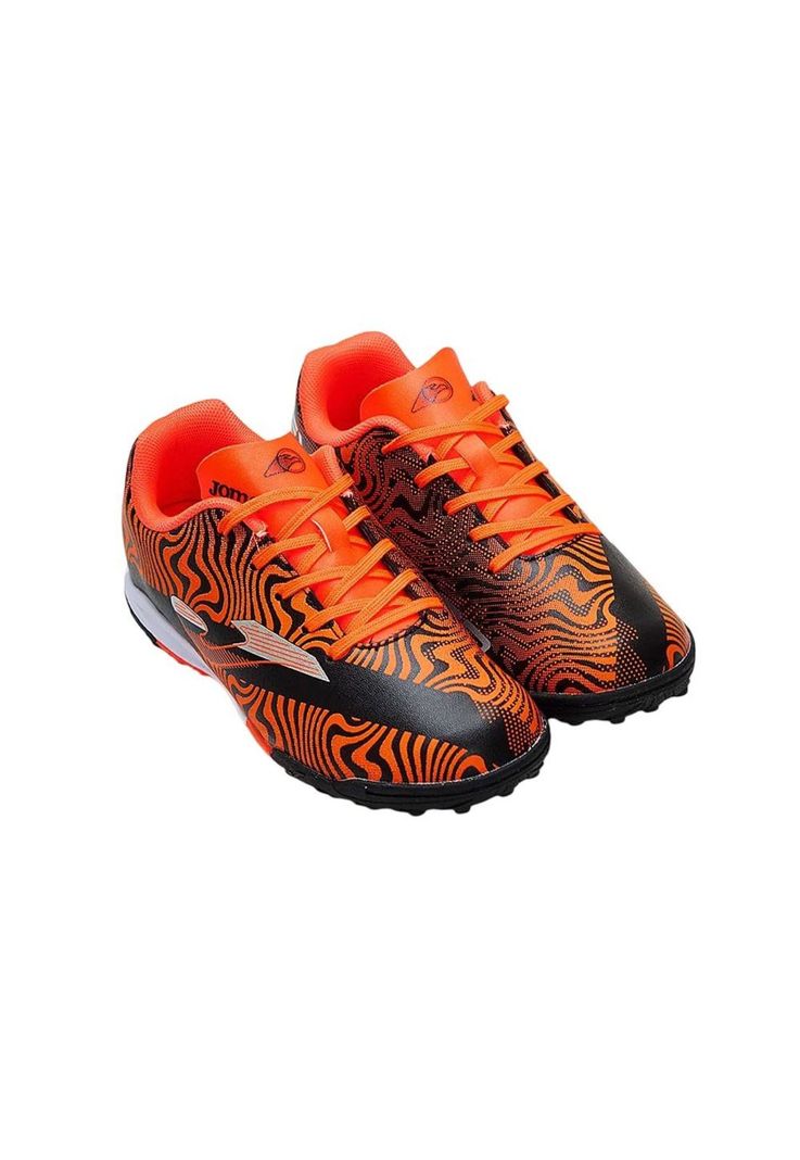 Zapatilla Fútbol Turf Kids Evolution Naranjo Negro Joma-1