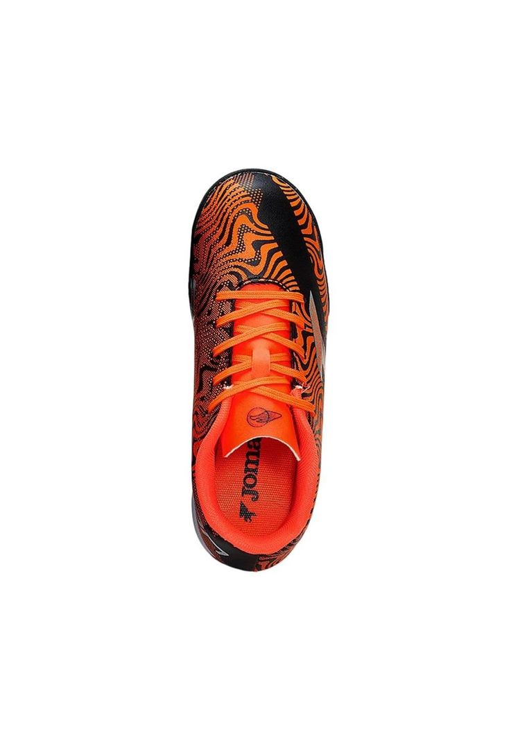 Zapatilla Fútbol Turf Kids Evolution Naranjo Negro Joma-2