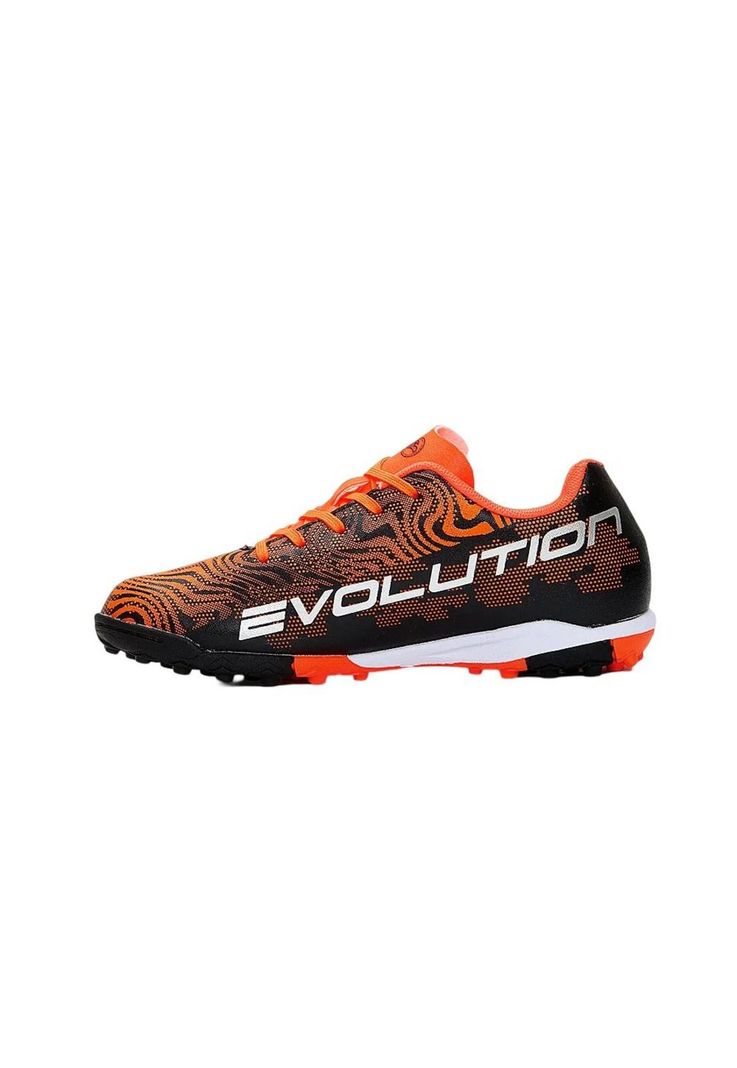 Zapatilla Fútbol Turf Kids Evolution Naranjo Negro Joma-4